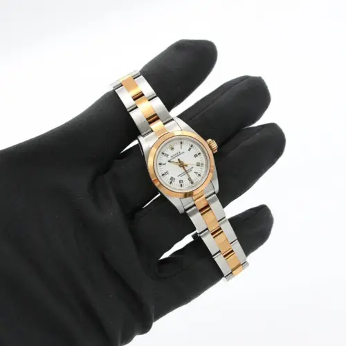 Rolex Oyster Perpetual Lady ref. 67183 Steel:Gold - White Roman Small Dial Oyster bracelet - prezzo 3690 euro