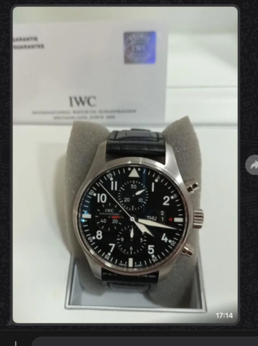 WC PILOT CHRONOGRAPH scatola:garanzia anno 2015 prezzo 3790.00 euro